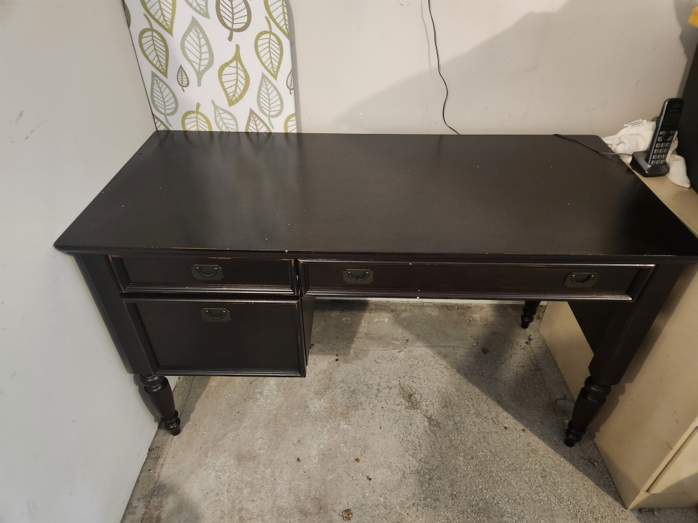 Dark Brown Wood Desk from Bombay - photo 2