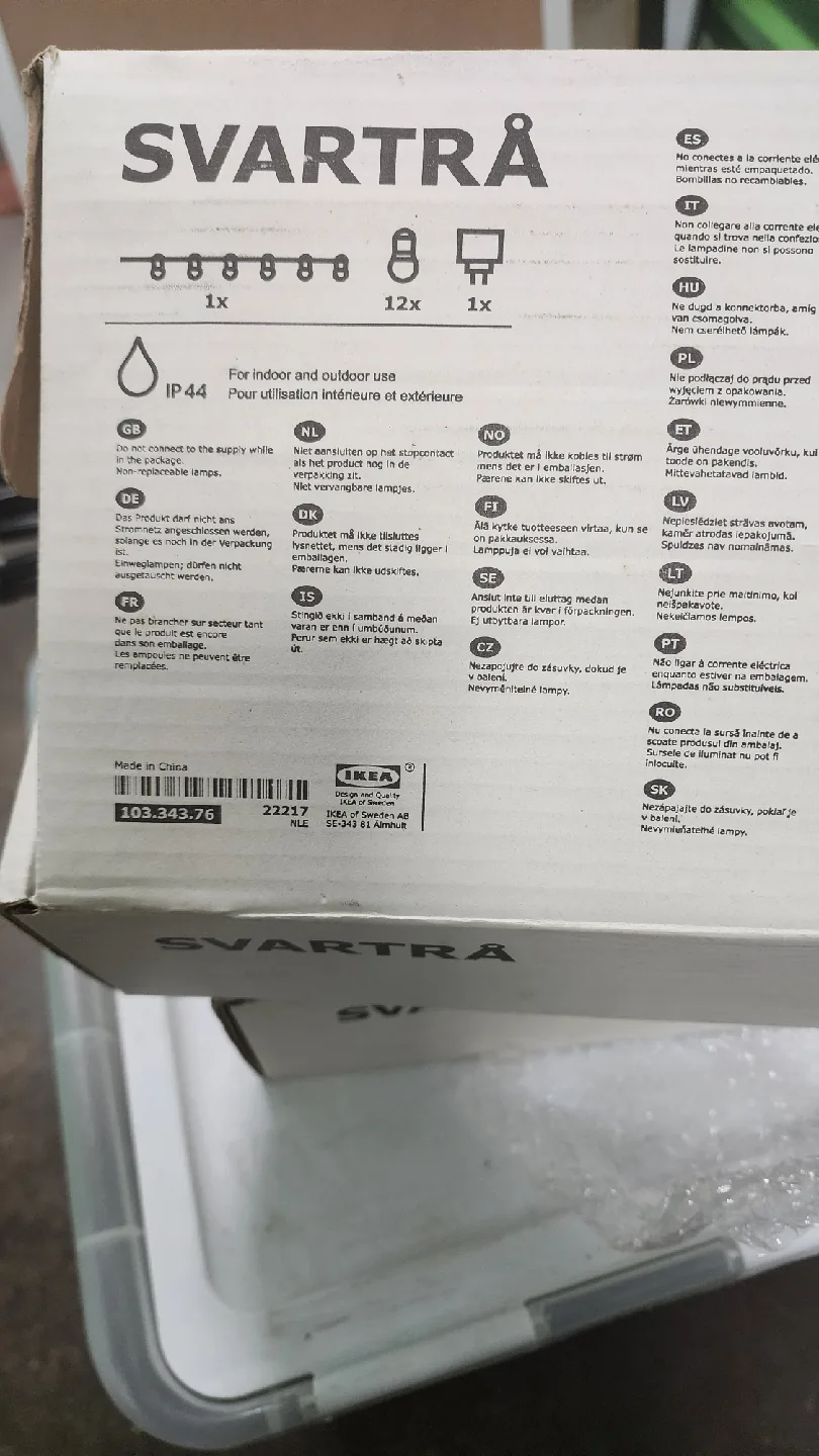 2 box IKEA SVARTRÅ String Lights - Indoor/Outdoor image indicator(5)