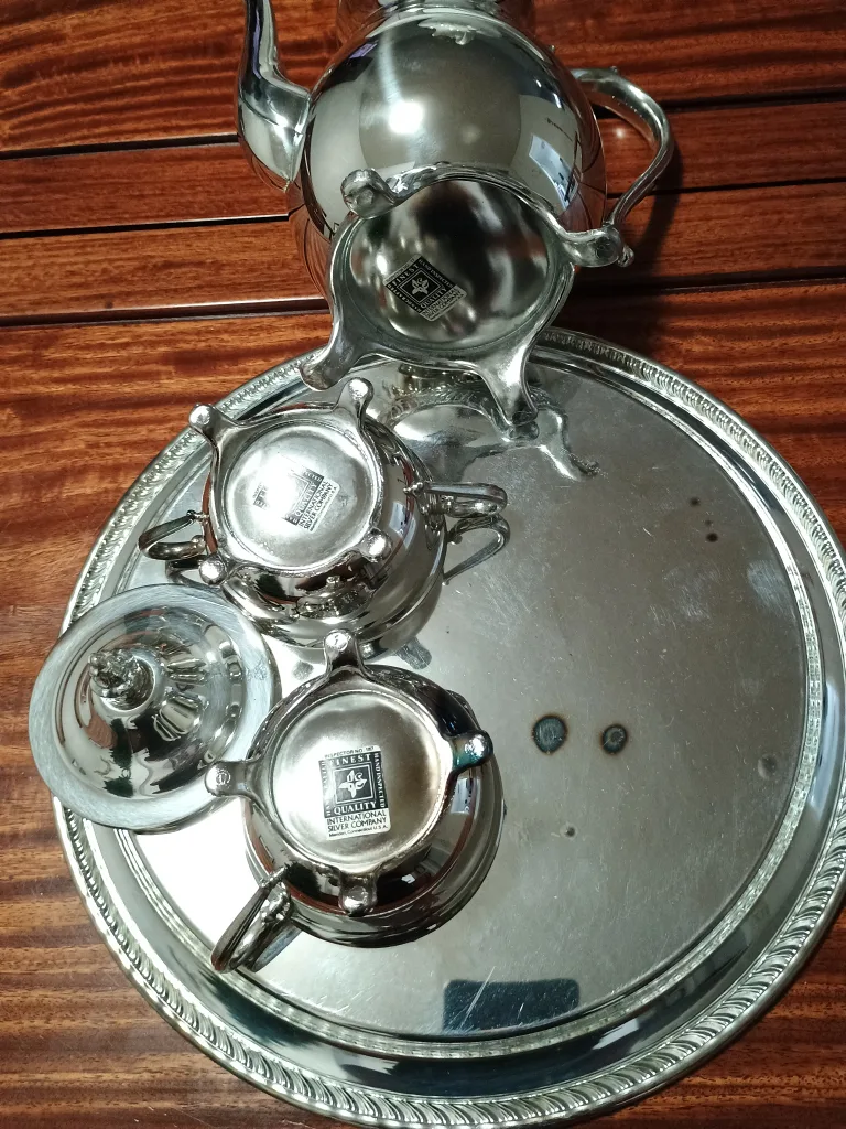 Vintage Silver Plated  Coffee Tea Set image indicator(4)
