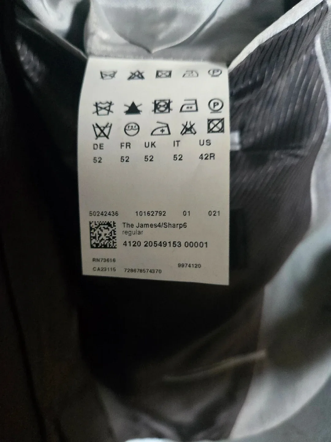 Hugo Boss The James4/Sharp6 Suit, Size 42R jacket 36 pants image indicator(6)