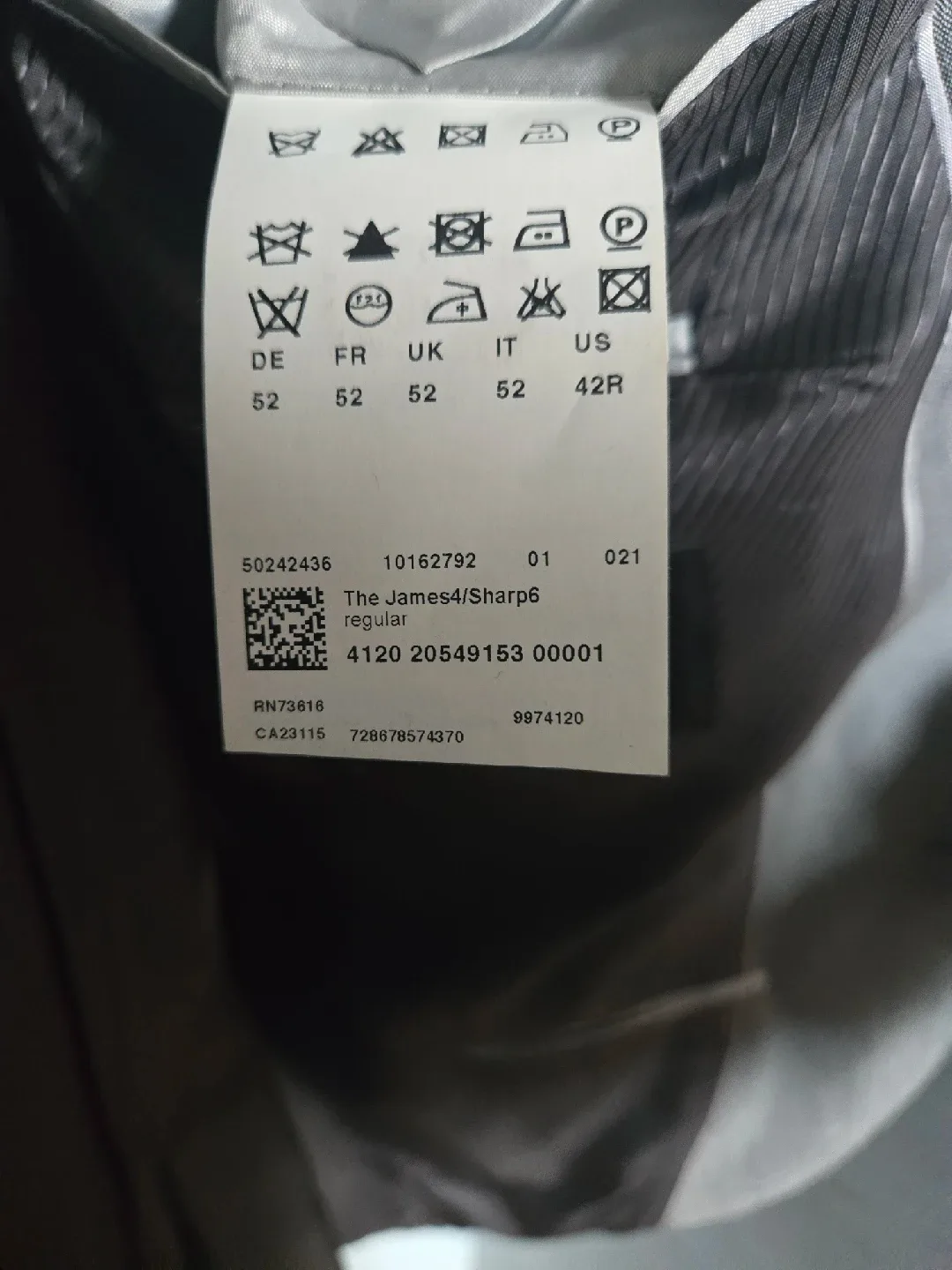 Hugo Boss The James4/Sharp6 Suit, Size 42R jacket 36 pants image indicator(7)