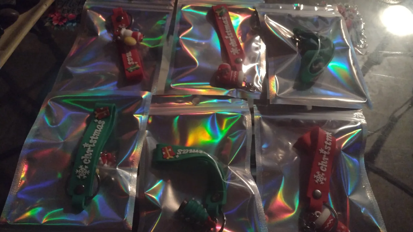 Christmas Keychain - Red and Green thumbnail