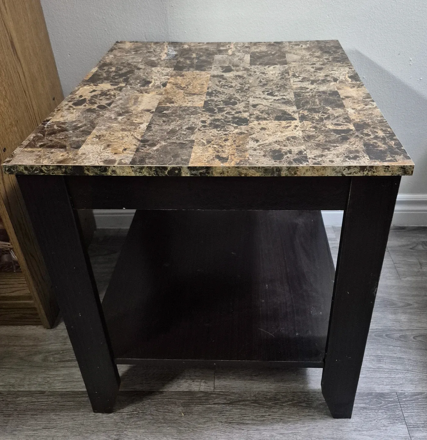 End  Tables 2 with Marble-look Top & lamp image indicator(3)