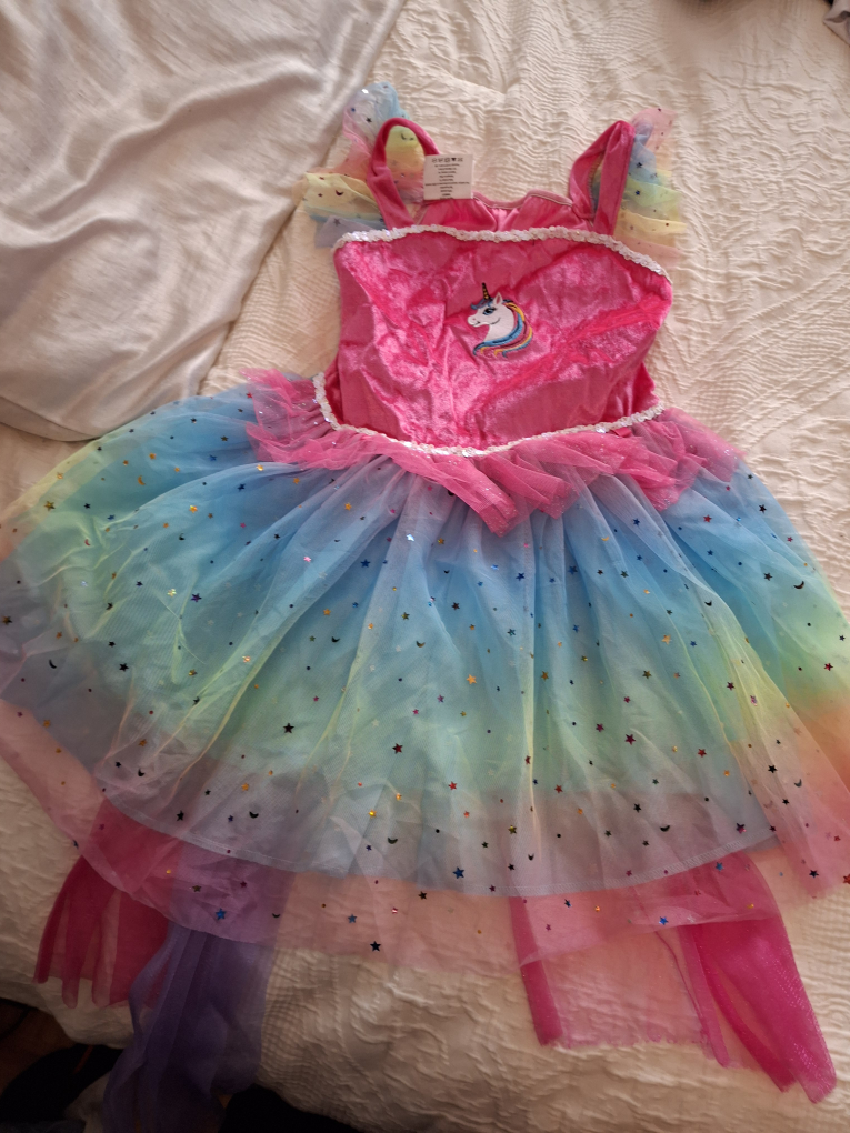 Rainbow Unicorn Costume Set size 7-8