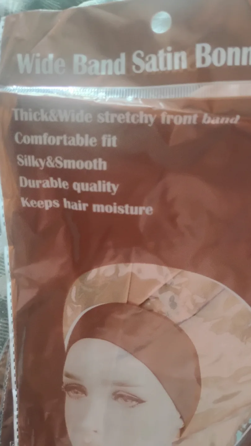 all 3 packs of Wide Band Satin Bonnet Cap🧡 image indicator(2)