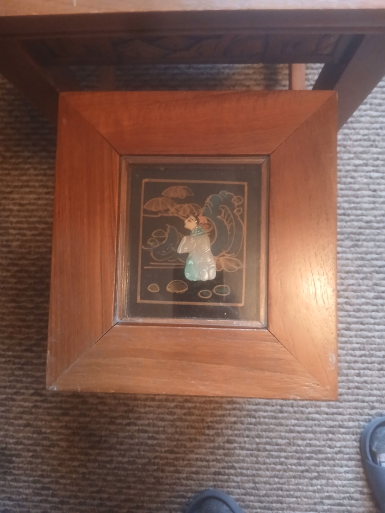 set of vintage wooden Chinese nesting tables - photo 4