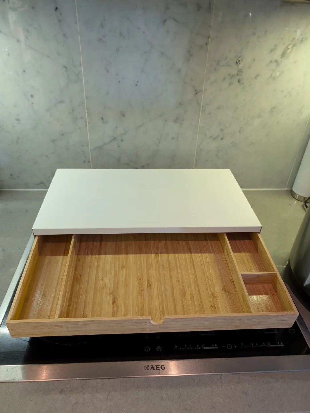 IKEA Elloven Monitor Stand with Drawer - White image indicator(2)