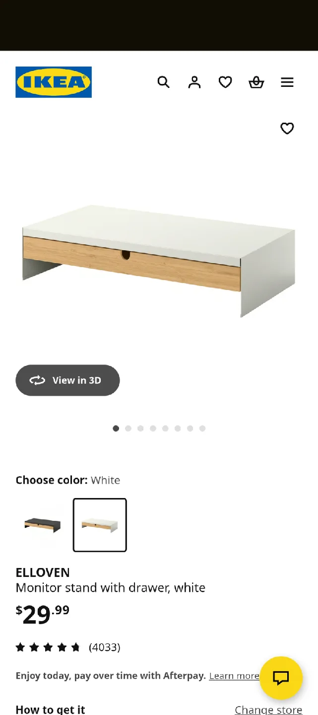 IKEA Elloven Monitor Stand with Drawer - White image indicator(3)