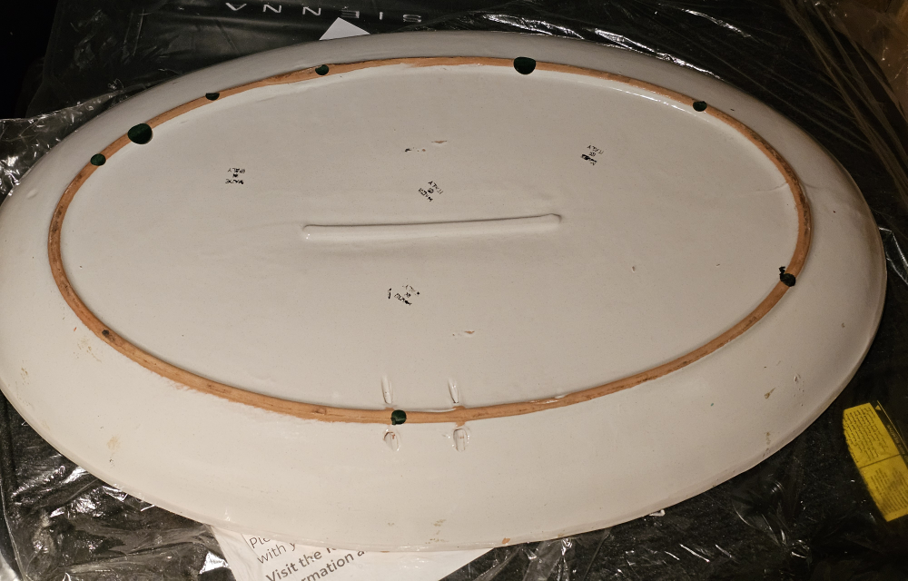 Ceramic Oval Platter with Fruit Design - photo 2