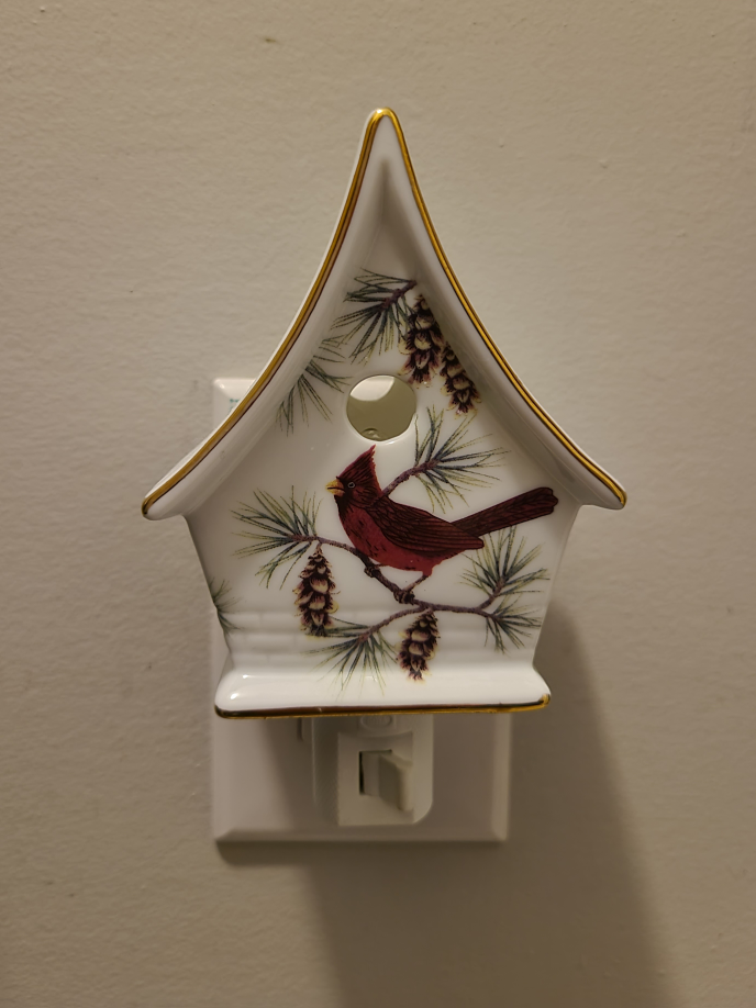 Cardinal Birdhouse Night Light