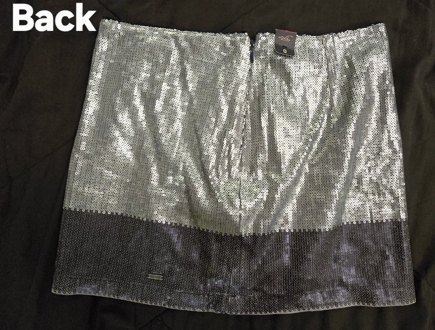 NEW! Hollister Silver Sequin Skirt! - Size 0 image indicator(3)
