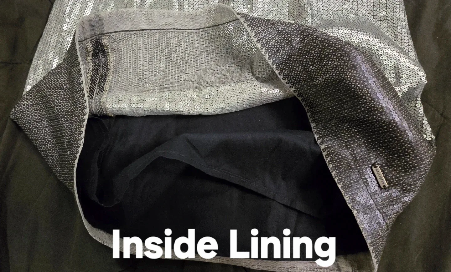 NEW! Hollister Silver Sequin Skirt! - Size 0 image indicator(4)