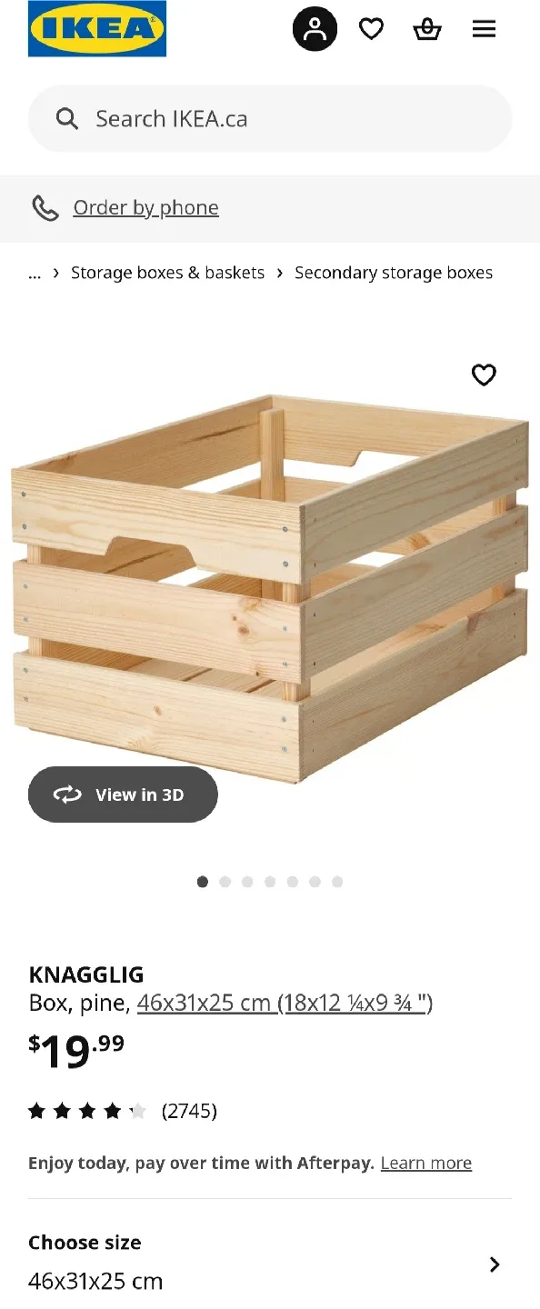 IKEA KNAGGLIG Pine Box/Crate (6 available) image indicator(4)