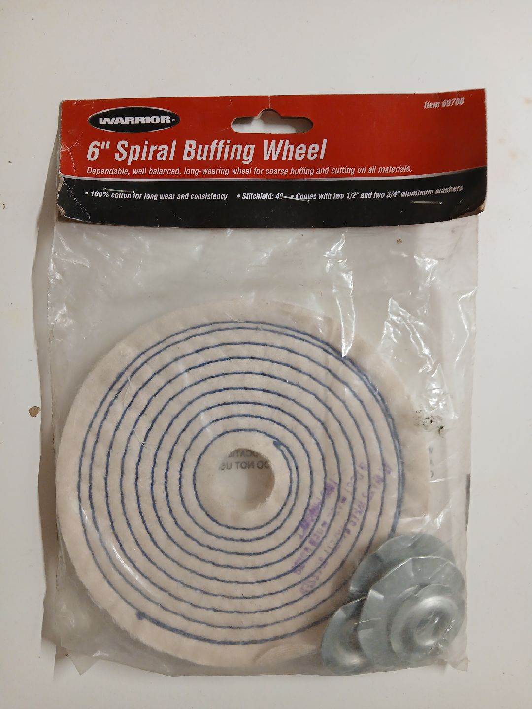 Warrior 6" Spiral Buffing Wheel - New