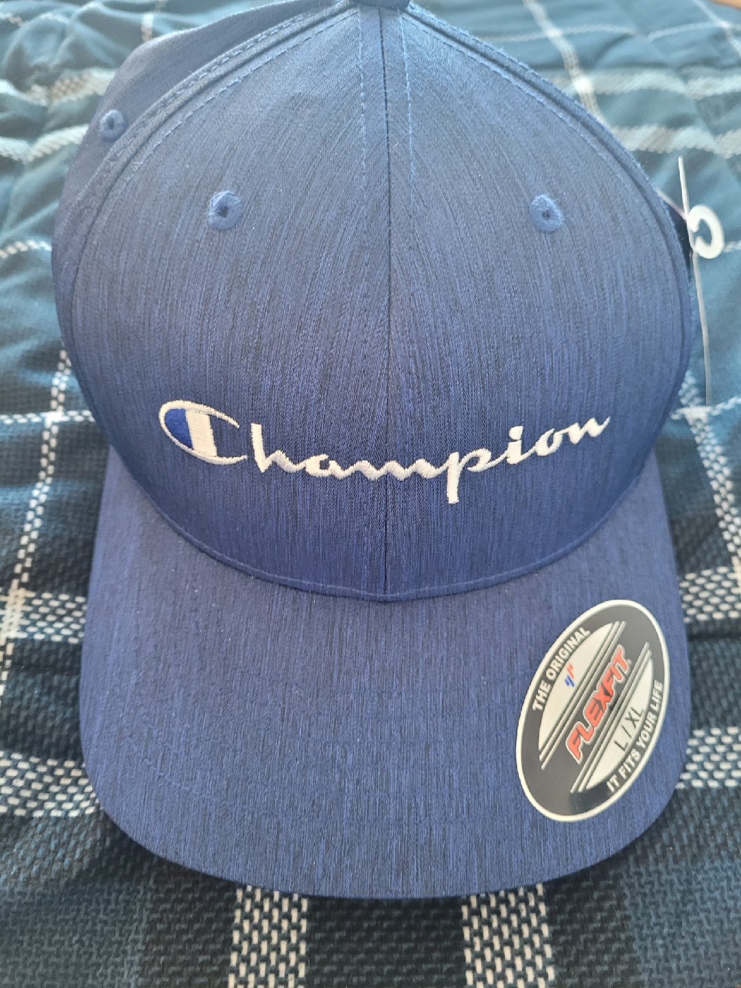 BNWT Champion Flexfit Hat - L/XL - Blue