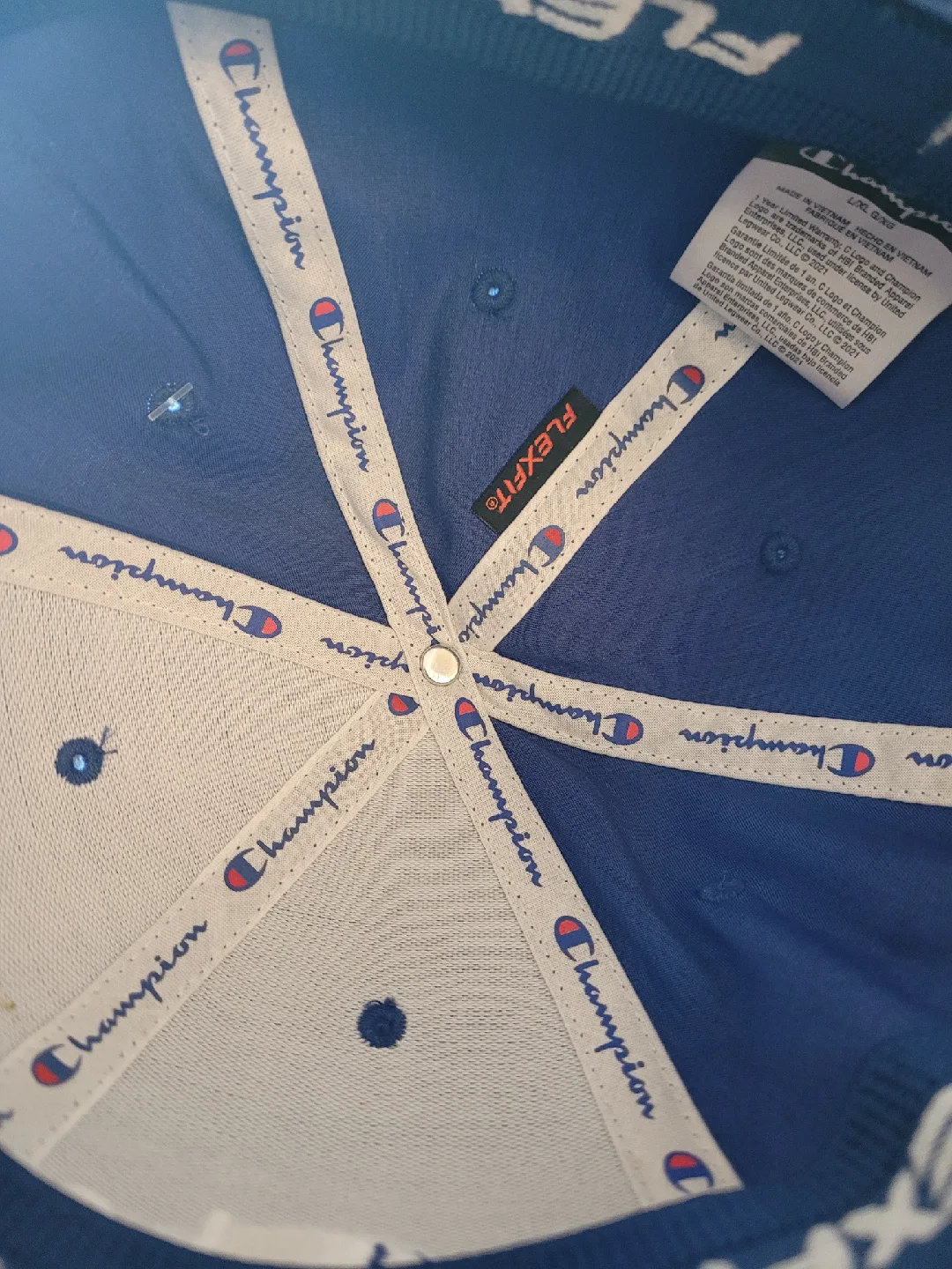 BNWT Champion Flexfit Hat - L/XL - Blue image indicator(3)