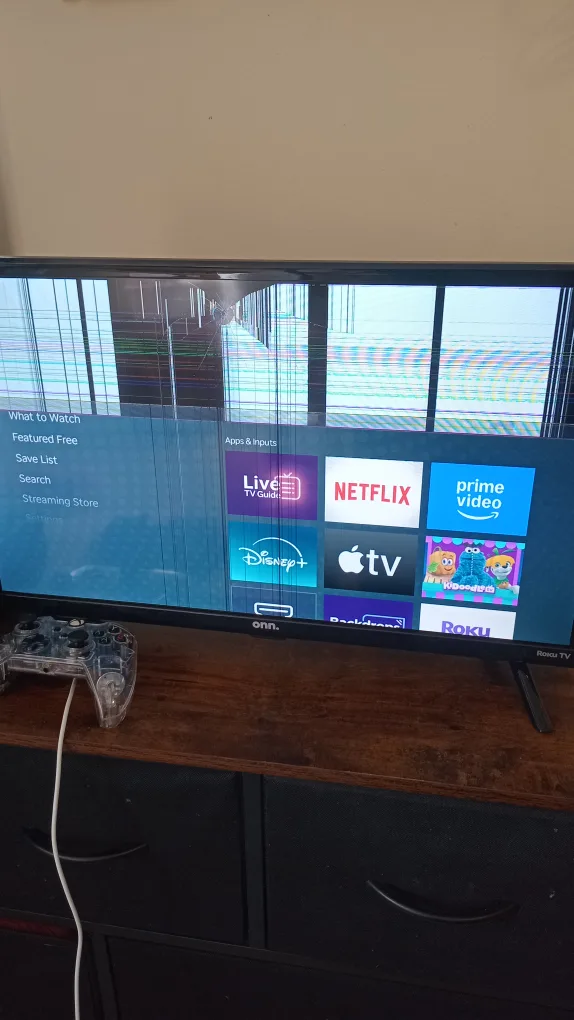 Smart tv( with cracked screen) thumbnail
