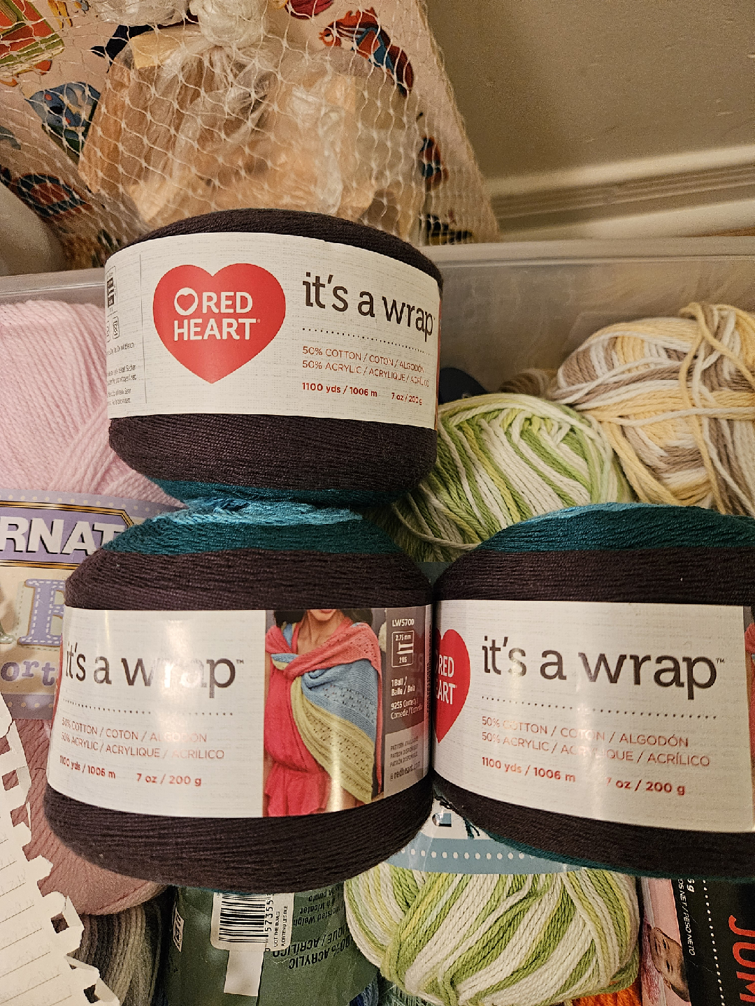 3x Red Heart It's a Wrap Yarn - photo 4