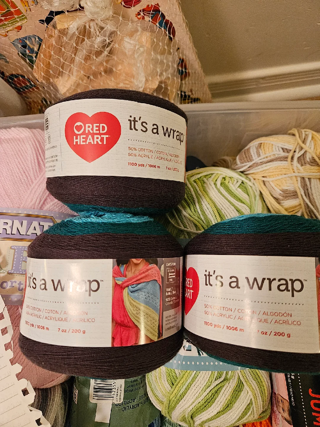 3x Red Heart It's a Wrap Yarn image indicator(4)