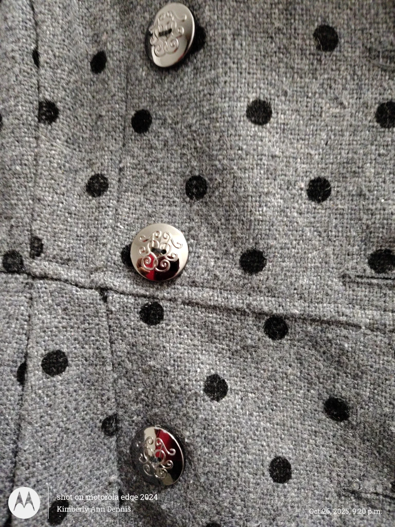 Jessica Simpson Girls Grey Polka Dot Coat - photo 4