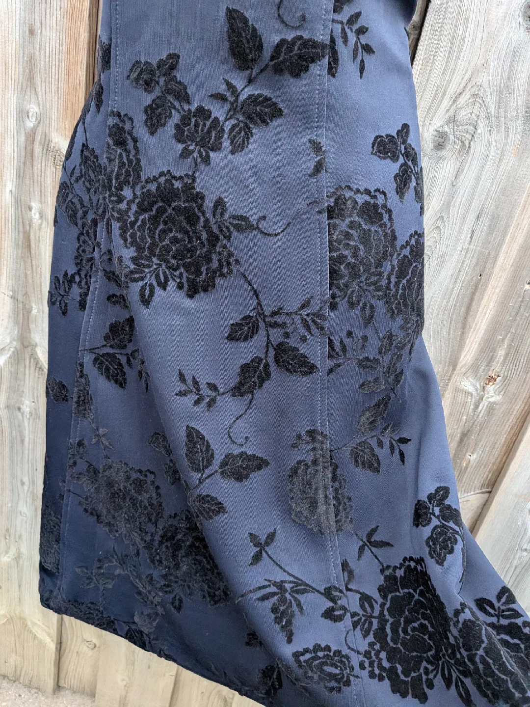 Tommy Hilfiger Blue Floral flocked Dress sz 12 image indicator(3)