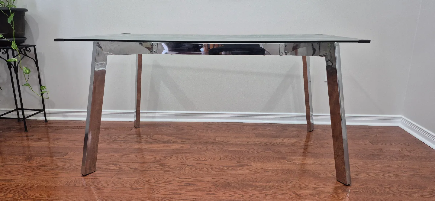Glass Top Dining Table 59x35 inches image indicator(2)