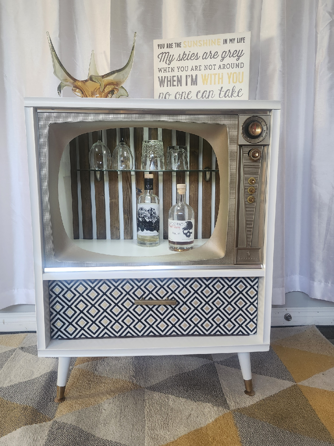 Vintage TV bar cabinet