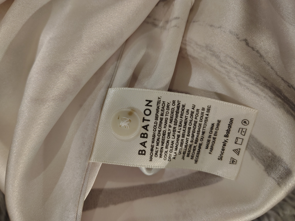 Babaton silky Shirt - Light Creme - Size L - photo 4
