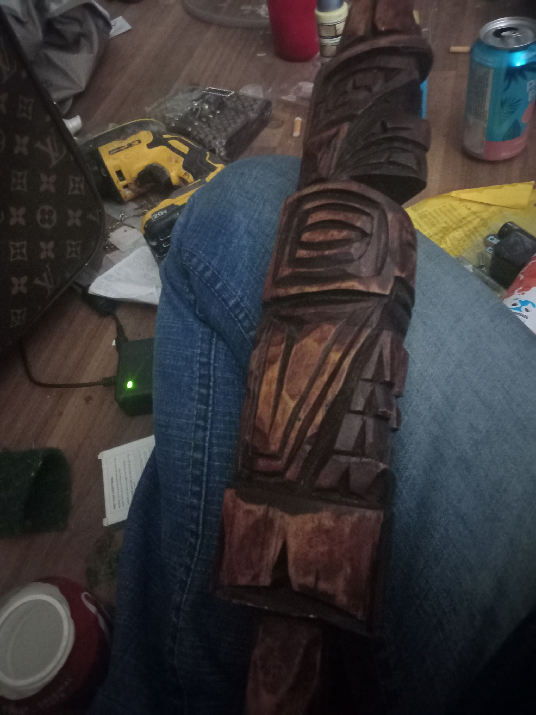 Hand Carved Wooden Totem Pole - photo 2