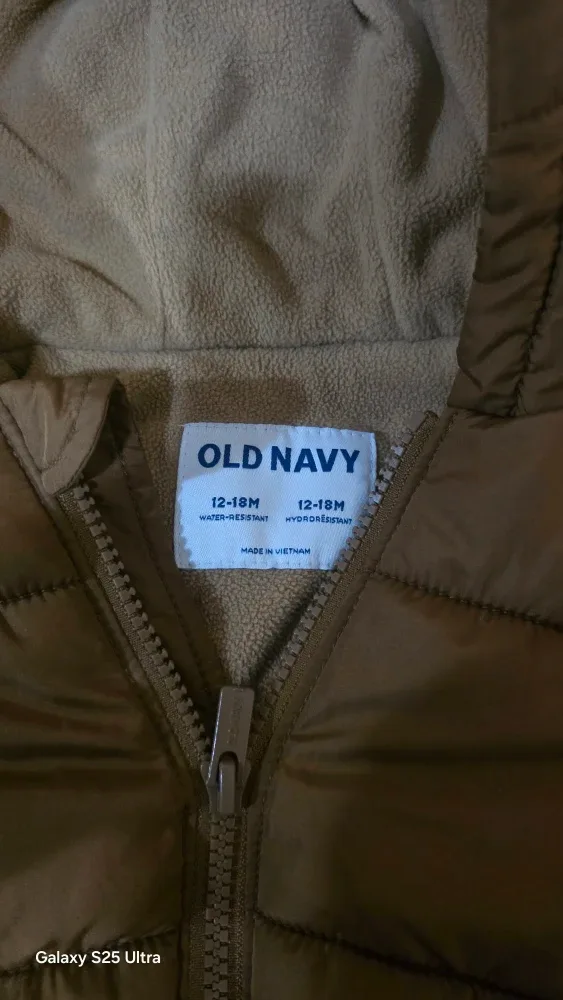 Old Navy 12-18M Bear Hooded Puffer Jacket image indicator(3)