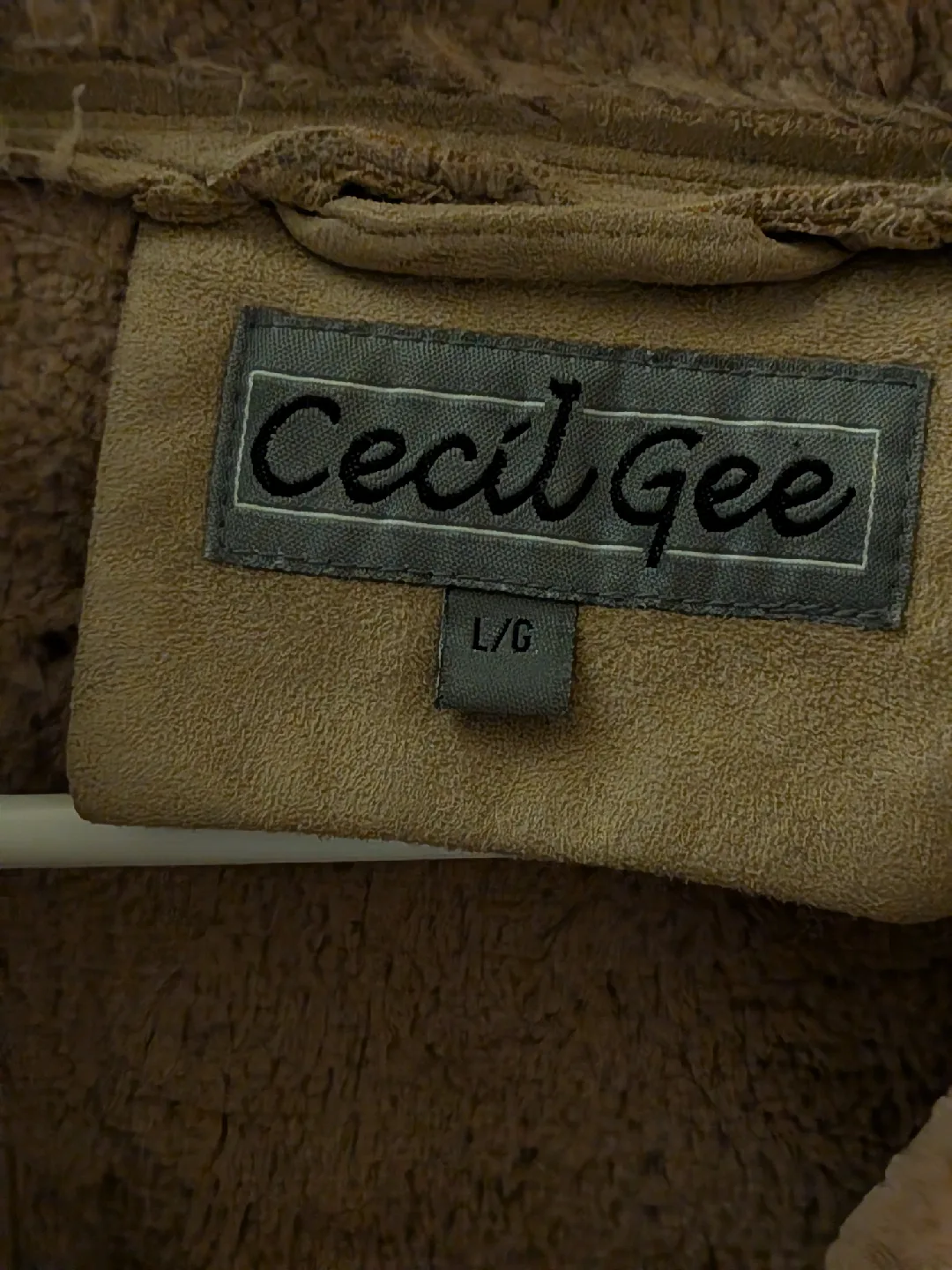 Cecil Gee L/G Beige Faux Suede Jacket image indicator(2)