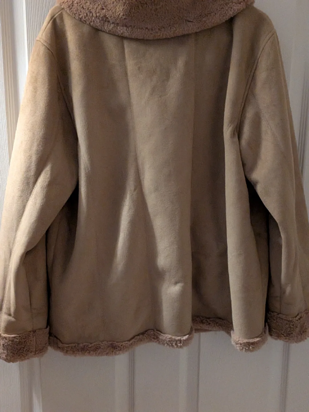 Cecil Gee L/G Beige Faux Suede Jacket image indicator(3)