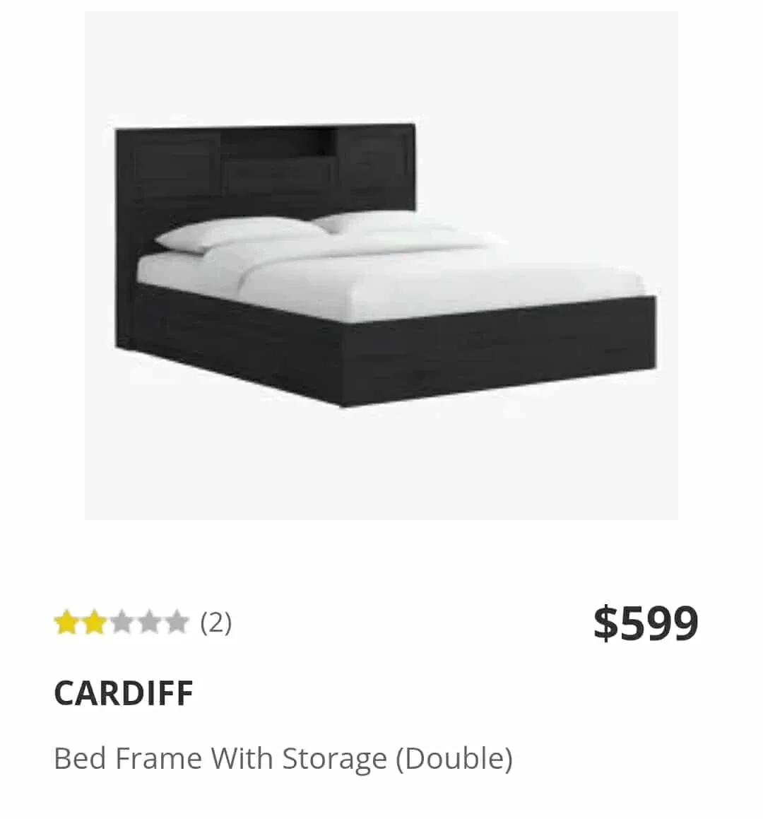 Dark Brown Bed Frame with Storage image indicator(10)