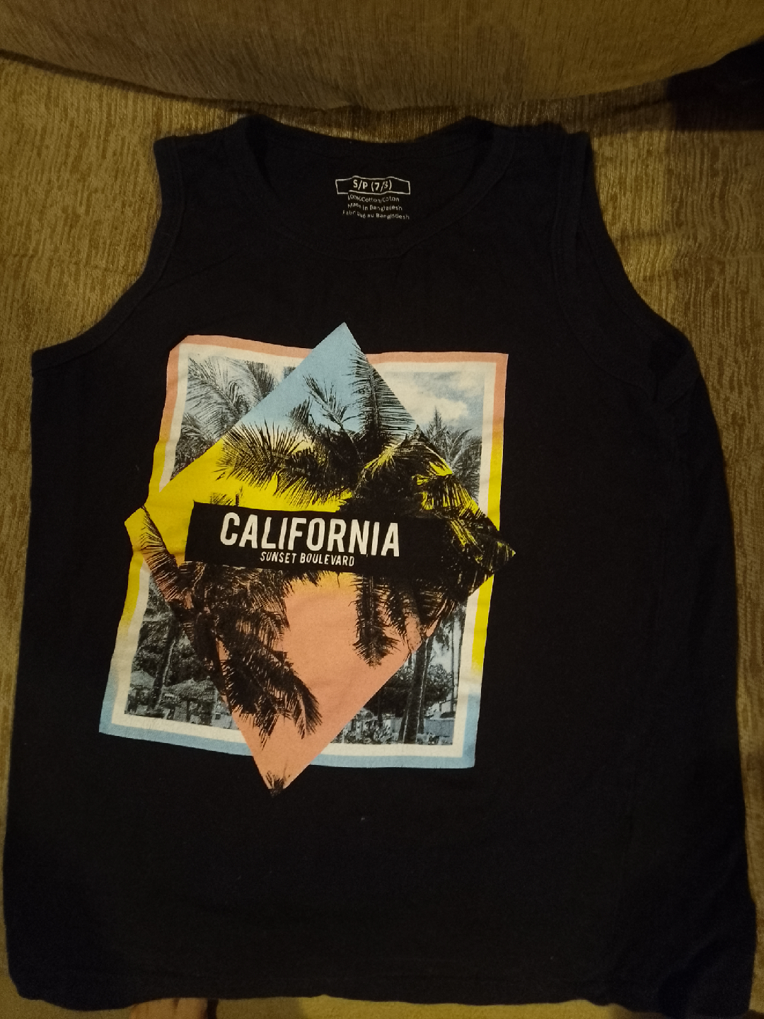 Black tank top, Size S (7/8)