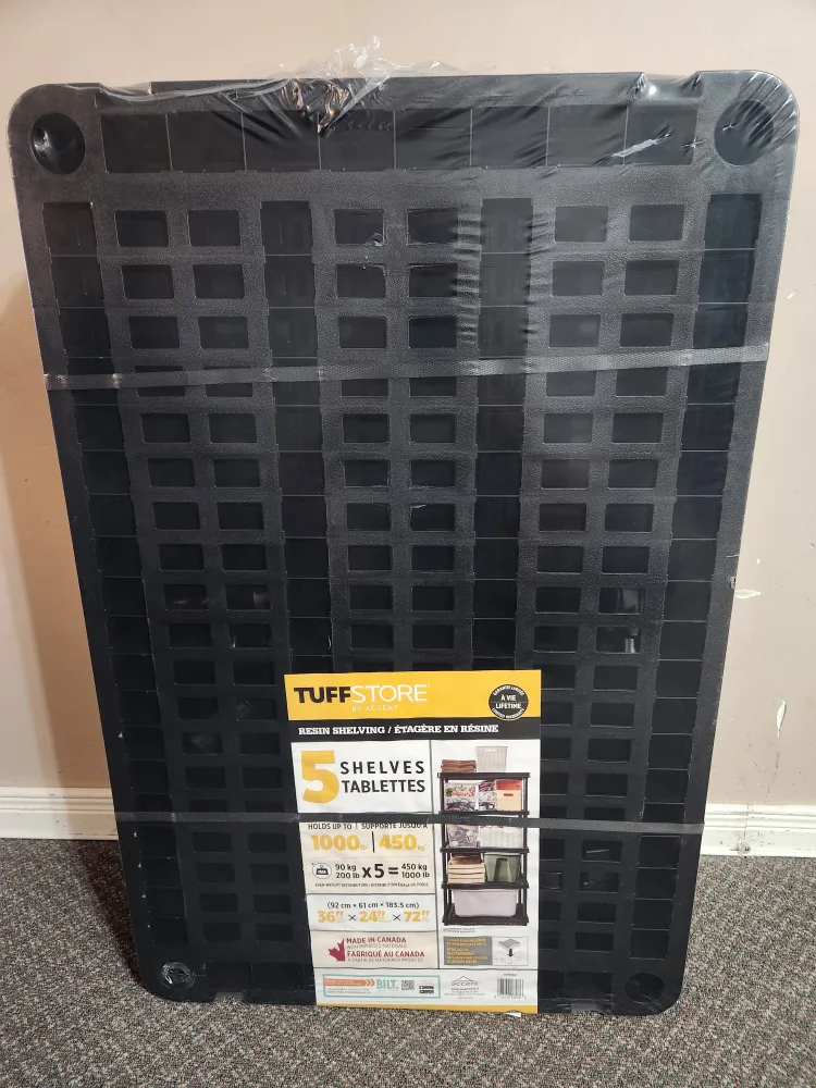 Tuff Store 5-Shelf Resin Shelving Unit - New in Box! image indicator(2)