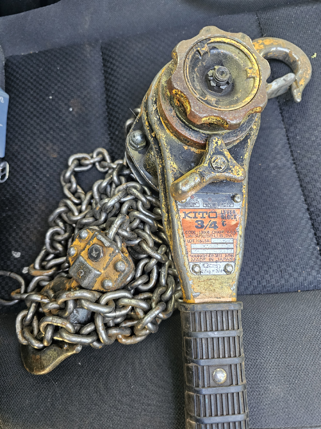 KITO 3/4t Lever Block Chain Hoist