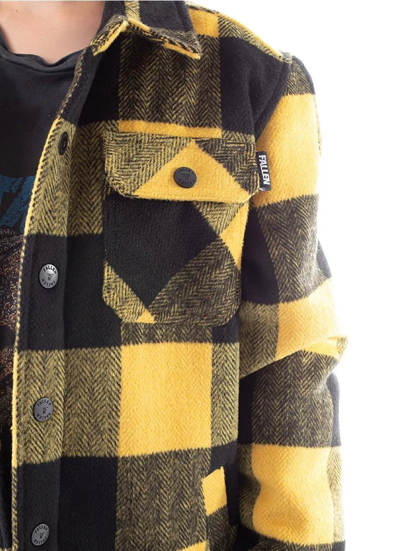 Fallen Plaid Flannel sherpa lined Jacket - Size Youth 14 Large image indicator(3)