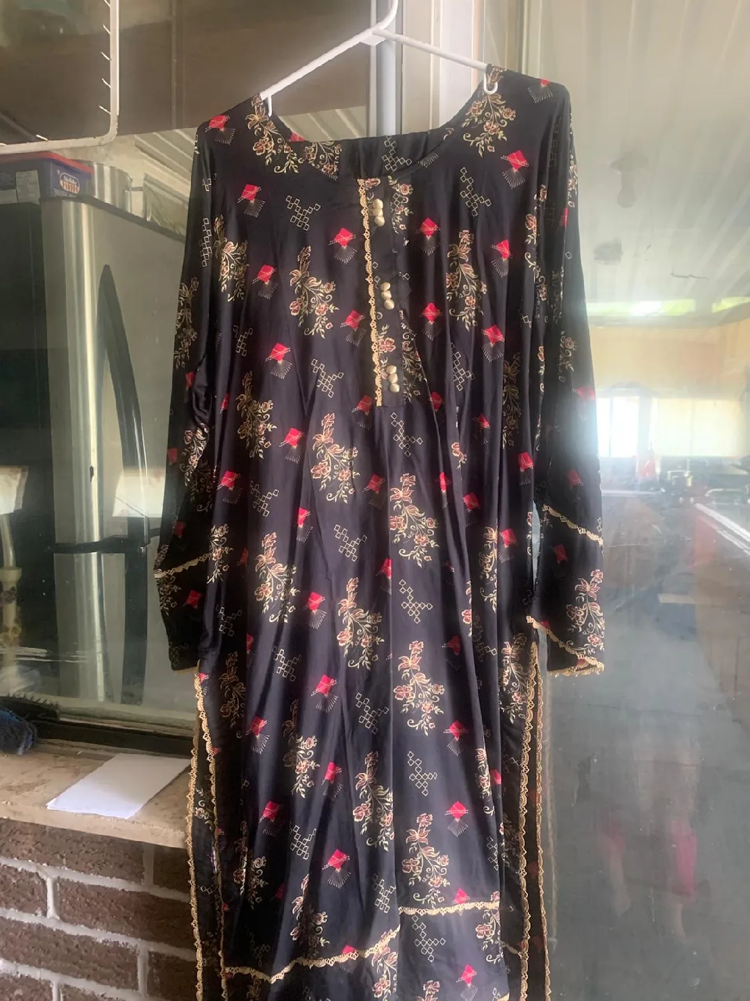 Floral Print 2 Piece Kurti and Bottom Dress, Size S-XL image indicator(10)