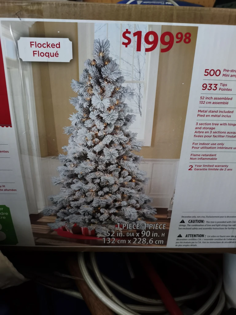 Flocked Christmas Tree - 52 inch