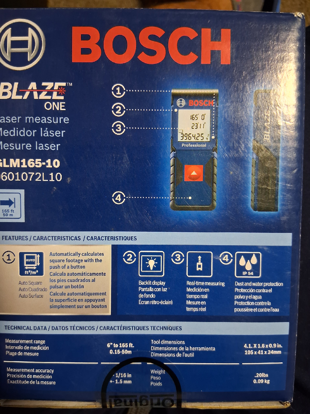 Bosch Blaze One Laser Measure GLM165-10 - photo 2