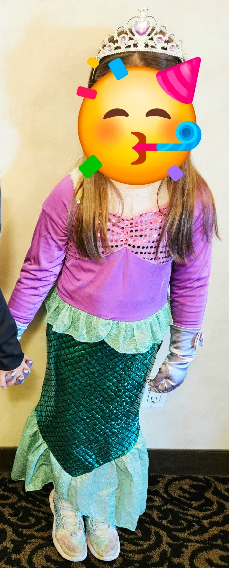 Like New Little Mermaid Ariel Dress 7-8 Years image indicator(3)