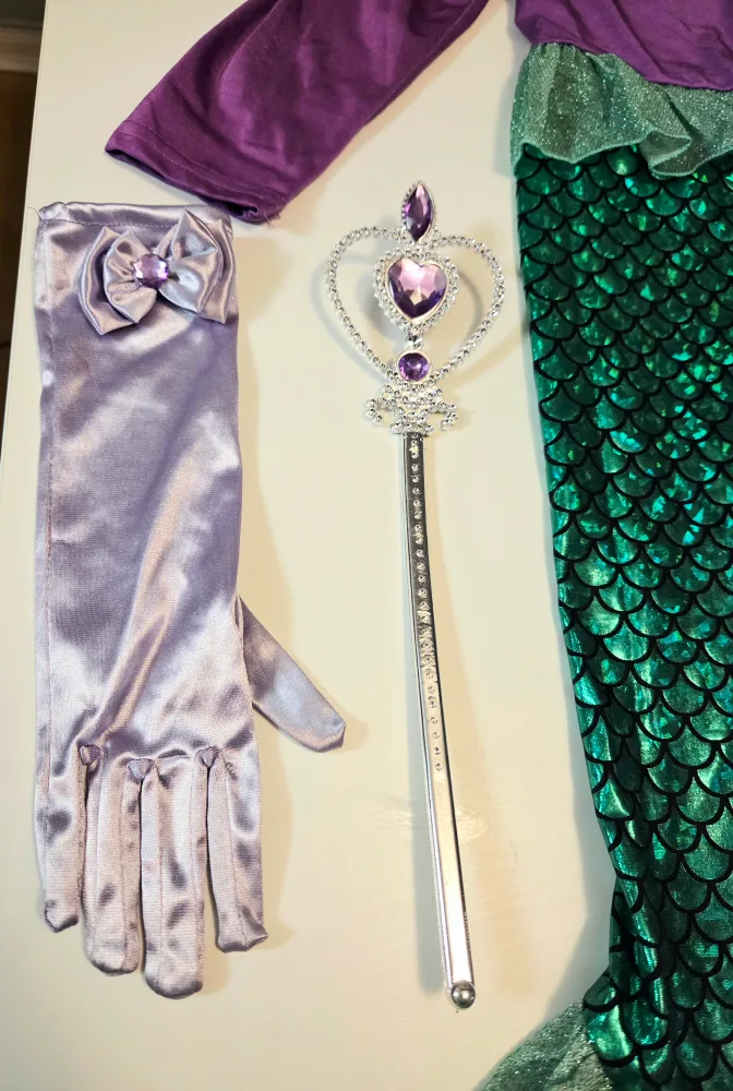 Like New Little Mermaid Ariel Dress 7-8 Years image indicator(6)