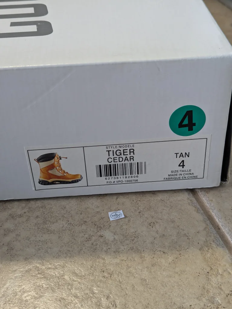 Cougar Tiger Cedar Tan Boots - Size 4 image indicator(4)