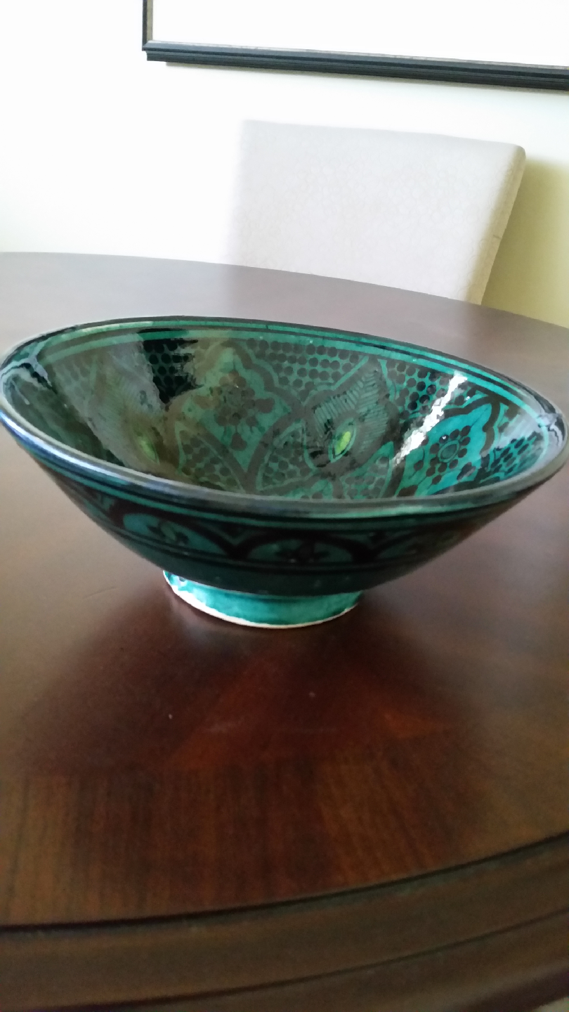 Decorative Teal Ceramic Bowl - photo 2