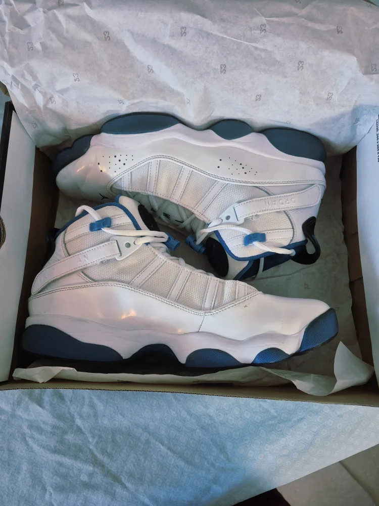 JORDAN 6 RINGS Wht/Blu Size 11.5 ORIGINAL image indicator(6)