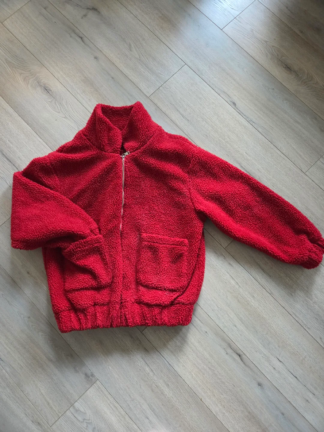 Zaful Red Teddy Coat thumbnail