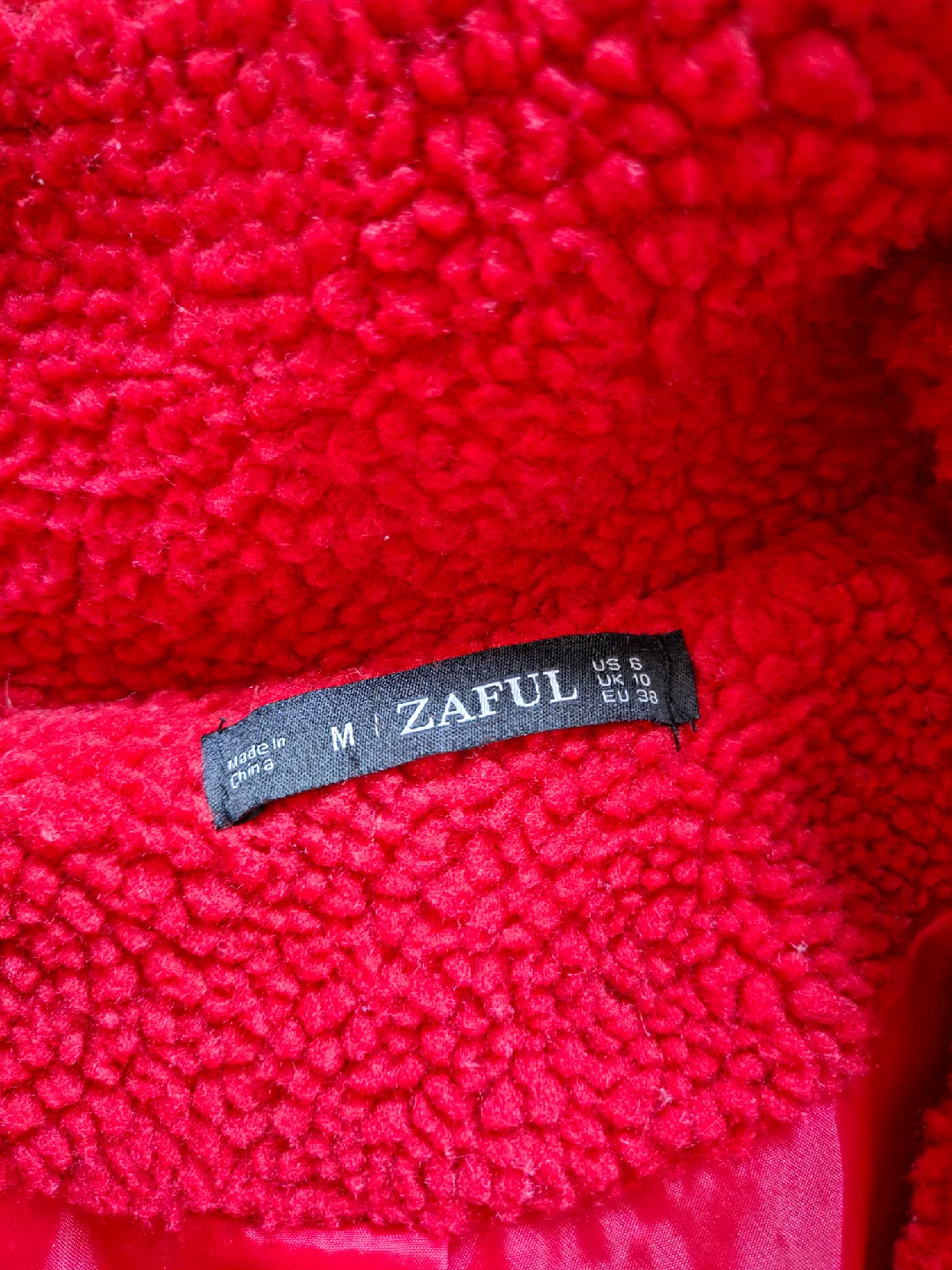 Zaful Red Teddy Coat image indicator(2)