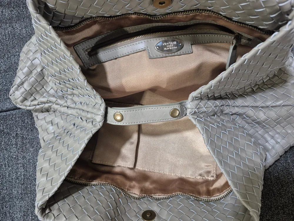 Cochini Italy Woven Leather Tote Bag thumbnail