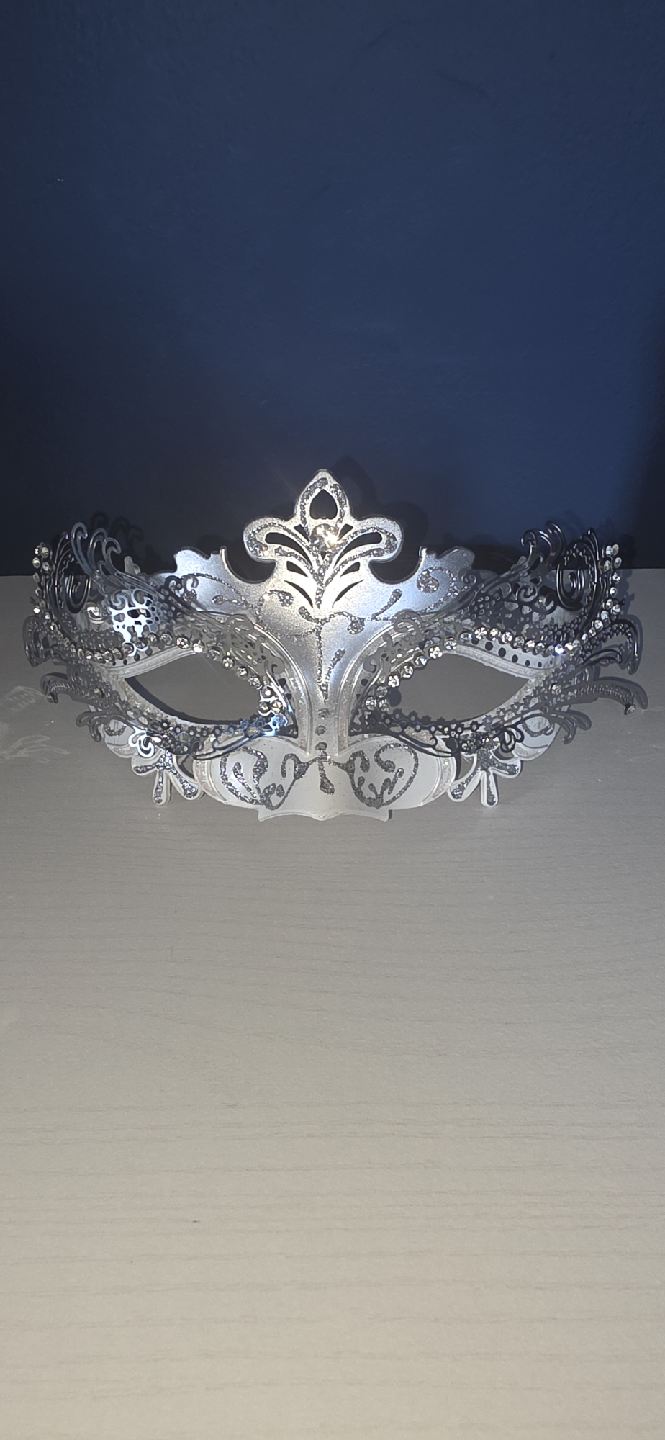 Couples Masquerade Masks - Silver