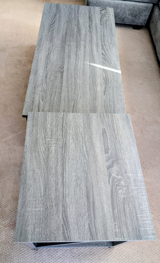 Coffee Table and End Table Set - Grey Wood Finish - photo 3